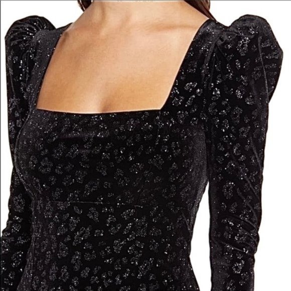 Velvet square neck mini dress Nordstrom - Picture 2 of 8